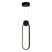  1297P4-1-101 - Pulley 4 in LED Black Mini Pendant