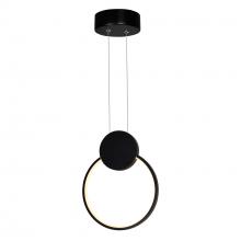  1297P8-1-101 - Pulley 8 in LED Black Mini Pendant