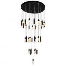  1606P33-37-101 - Olinda LED Integrated Black Chandelier