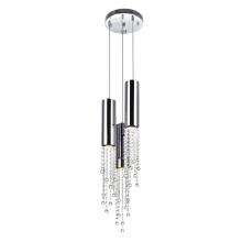  5081P10C-R - Extended 3 Light Down Mini Pendant With Chrome Finish