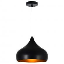  9633P13-1-101 - Dynamic 1 Light Down Pendant With Black Finish