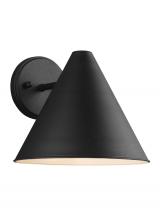 Generation Lighting 8538501-12 - Crittenden mid century modern 1-light outdoor exterior Dark Sky compliant medium wall lantern sconce