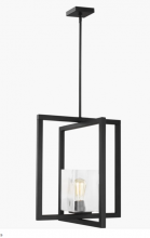  5141501-112 - Mitte transitional 1-light indoor dimmable ceiling hanging single pendant light in midnight black fi