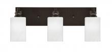  1163-ES-3001 - Edge 3 Light Bath Bar, Espresso Finish, 4" White Marble Glass