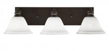  1163-ES-311 - Edge 3 Light Bath Bar, Espresso Finish, 7" White Muslin Glass