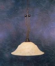  221-BRZ-53818 - One Light Bronze Italian Marble Glass Down Pendant