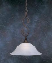  231-BRZ-53815 - One Light Bronze White Marble Glass Down Pendant