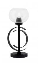  56-MB-202 - Accent Lamp, Matte Black Finish, 7" Clear Bubble Glass