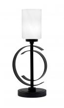  56-MB-3001 - Accent Lamp, Matte Black Finish, 4" White Marble Glass