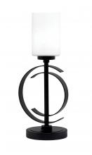  56-MB-310 - Accent Lamp, Matte Black Finish, 4" White Muslin Glass