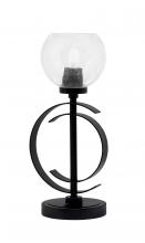  56-MB-4100 - Accent Lamp, Matte Black Finish, 5.75" Clear Bubble Glass