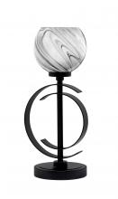  56-MB-4109 - Accent Lamp, Matte Black Finish, 5.75" Onyx Swirl Glass