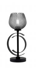  56-MB-4602 - Accent Lamp, Matte Black Finish, 6" Smoke Textured Glass