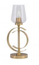  56-NAB-210 - Accent Lamp, New Age Brass Finish, 5" Clear Bubble Glass