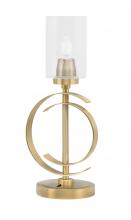  56-NAB-300 - Accent Lamp, New Age Brass Finish, 4" Clear Bubble Glass