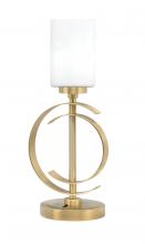  56-NAB-310 - Accent Lamp, New Age Brass Finish, 4" White Muslin Glass