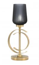  56-NAB-4252 - Accent Lamp, New Age Brass Finish, 5" Smoke Textured Glass