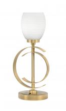  56-NAB-615 - Accent Lamp, New Age Brass Finish, 5" White Linen Glass