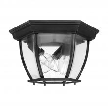  9802BK - 3 Light Outdoor Flush Mount