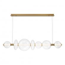  46772-036 - Atomo 1 Light Chandelier in Gold with Glear Glass