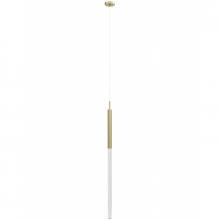  HF2020-SNW-BB - Main St. Snow Collection Brushed Brass Single Pendant