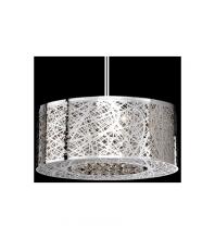  410108 - Eight Lamp Pendant with Chrome Laser Cut Shade