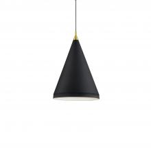  492716-BK/GD - Dorothy 16-in Black With Gold Detail 1 Light Pendant