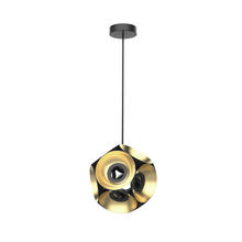  CH51224-BK/GD - Magellan 24-in Black/Gold LED Chandelier