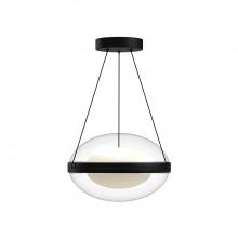  PD76312-BK/OP-UNV - Virgo 12-in Black/Opal Glass LED Pendant