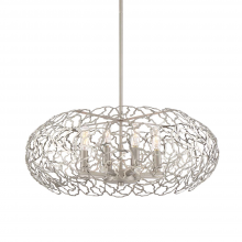  CD10030-8-SN - 8-Light 22" Organic Oval Satin Nickel Pendant Light