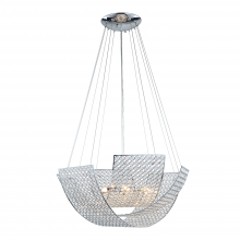  CD10084-6-CH - 6-Light 20" Bowl Styled Crystal Chandelier