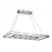  CD10143-LED-CH - LED 36" Sleek Modern Rectangular Chandelier