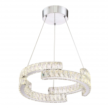  CD10191-LED-CH - LED 20" 3200K Segmental Crystal Ring Chandelier