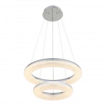  CD10249-LED-CH - LED 24" 2-Tier Ring Pendant