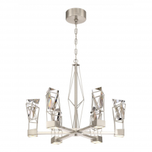  CD10253-LED-SN - Duo 6-Light LED 24" Geometric Armed Chandelier