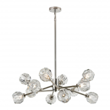  CD10310-12-PN - 12-Light 35" Modern Sputnik Polished Nickel Crystal Chandelier