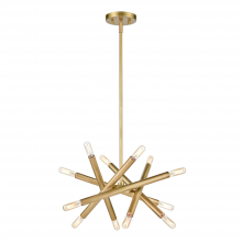  CD10386-12-AGB - 12-Light 14" Adjustable Aged Brass Sputnik Chandelier