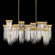  CD10415-16-AGB - 16-Light Cityscape Aged Brass Crystal Chandelier