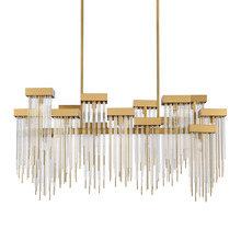  CD10415-16-AGB - 16-Light Cityscape Aged Brass Crystal Chandelier