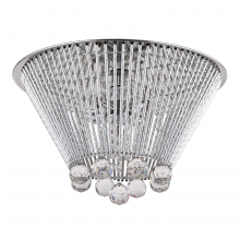  FM60028-4-CH - 4-Light 17" Crystal Flush Mount