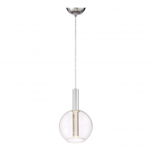  MP40029-LED-CH - LED 7" Clear Globe Glass Shade Mini Pendant