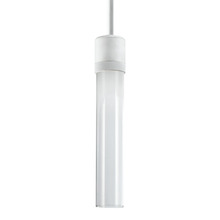  P11702-LED-MW-G1 - 3" LED 3CCT Vertical Cylindrical Pendant Light, 12" Clear Glass and Matte White Finish