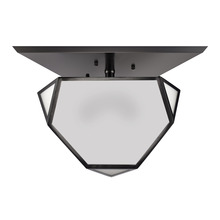  SF50011-3-SBB - 3-Light 21" Architectural Glass Satin Brushed Black Semi-Flush Mount