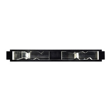  VL11333-LED-36-3x3-SBB - LED 3CCT 4-Light 36" Unique 3"x3" Carved Crystals Luxury Satin Brushed Black Linear Vani