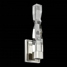  WS11311-LED-1-2x2-PN - LED 3CCT 1-Light 2"x2" Carved Crystal Polished Nickel Vertical Wall Sconce