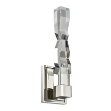  WS11311-LED-1-2x2-PN - LED 3CCT 1-Light 2"x2" Carved Crystal Polished Nickel Vertical Wall Sconce