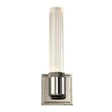  WS11711-LED-1-PN-G3 - LED 3CCT Vertical Wall Sconce, 12" Fluted Glass and Polished Nickel Finish