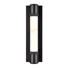  WS11724-LED-1-SBB-G9 - LED 3CCT Fuse Wall Sconce, 12" Spanish Alabaster Shade and Satin Brushed Black Finish