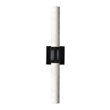  WS11753-E26-2-SBB-G9 - LED 3CCT Duo Wall Sconce, 12" Spanish Alabaster Shade and Satin Brushed Black Finish