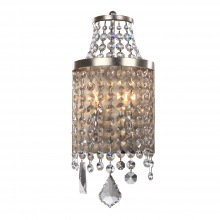  WS70008-2-SL-AG-V - 2-Light Crystal Wall Sconce